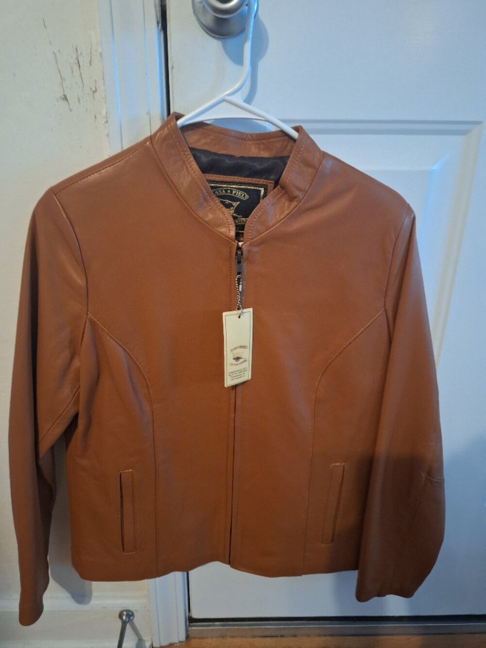 Casa Piel Tan Leather Women's Jacket